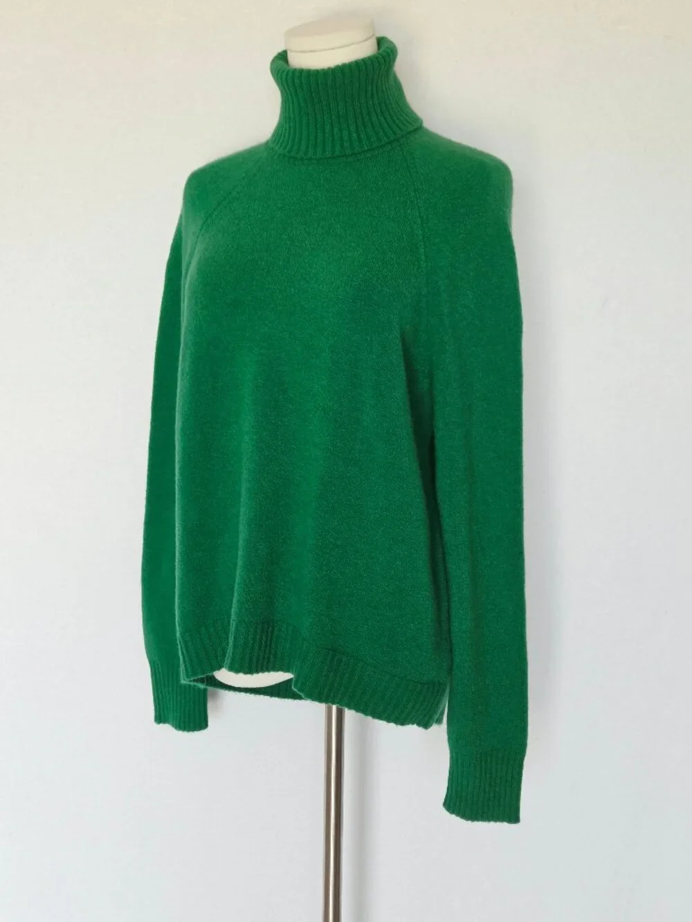 NEW J.CREW Supersoft Yarn Turtleneck Sweater Alpaca Wool Blend Green #AF023